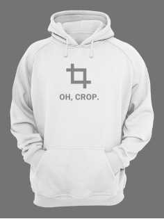 Худи со смешным принтом "Oh, crop"/Смешная толстовка с для мужчины