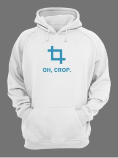 Худи со смешным принтом "Oh, crop"/Смешная толстовка с для мужчины
