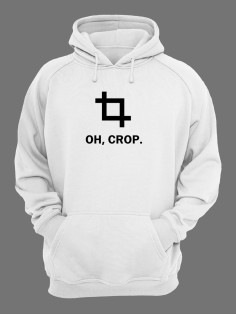 Худи со смешным принтом "Oh, crop"/Смешная толстовка с для мужчины