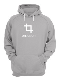 Худи со смешным принтом "Oh, crop"/Смешная толстовка с для мужчины