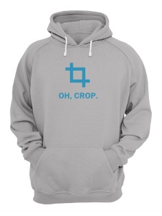 Худи со смешным принтом "Oh, crop"/Смешная толстовка с для мужчины
