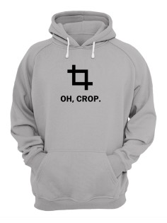 Худи со смешным принтом "Oh, crop"/Смешная толстовка с для мужчины