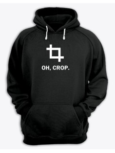 Худи со смешным принтом "Oh, crop"/Смешная толстовка с для мужчины