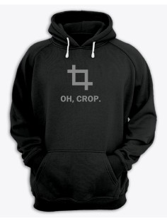 Худи со смешным принтом "Oh, crop"/Смешная толстовка с для мужчины