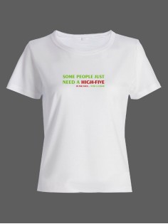 Женская футболка со смешной надписью "Some people just need"/Смешная