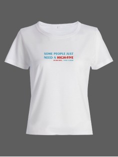 Женская футболка со смешной надписью "Some people just need"/Смешная