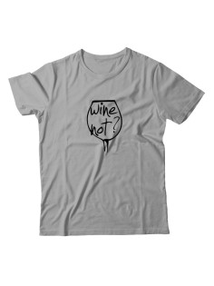 Футболка для мужчины с оригинальной надписью "Wine not"/Прикольная