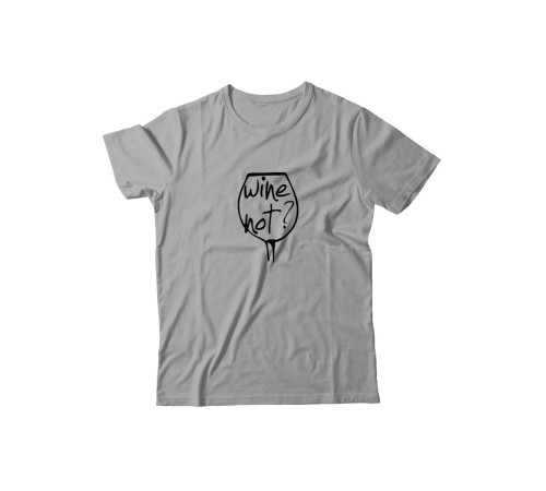 Футболка для мужчины с оригинальной надписью "Wine not"/Прикольная