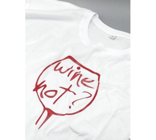 Женская футболка со смешной надписью "Wine not"/Смешная