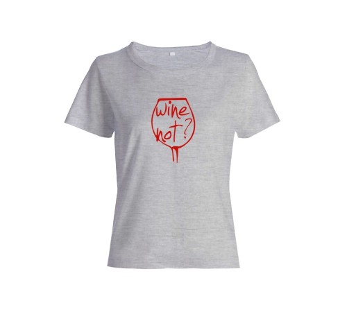 Женская футболка со смешной надписью "Wine not"/Смешная
