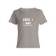 Женская футболка со смешной надписью "Here i am"/Смешная