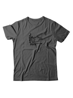 Футболка для мужчины с оригинальной надписью "Rabbit Duck" Прикольная футболка