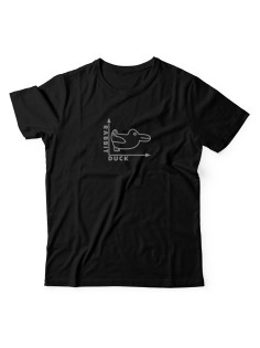Футболка для мужчины с оригинальной надписью "Rabbit Duck" Прикольная футболка
