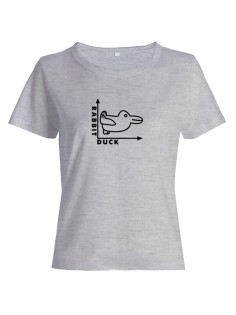 Женская футболка со смешной надписью "Rabbit Duck"/Смешная