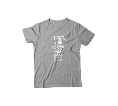 Футболка для мужчины с оригинальной надписью "I tried to be normal once"/Прикольная
