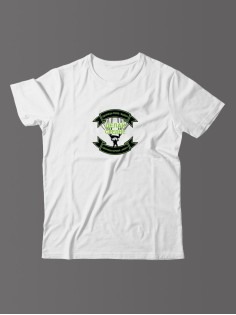 Футболка для мужчины с оригинальной надписью "Делай средне"/Прикольная