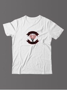 Футболка для мужчины с оригинальной надписью "Делай средне"/Прикольная