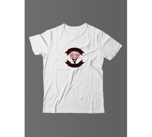 Футболка для мужчины с оригинальной надписью "Делай средне"/Прикольная