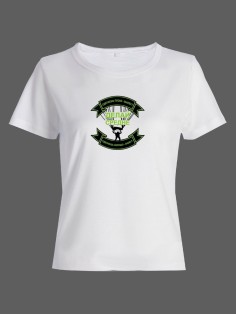 Женская футболка со смешной надписью "Делай средне"/Смешная