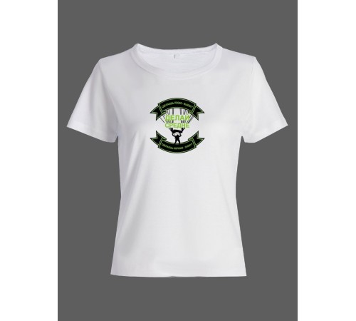 Женская футболка со смешной надписью "Делай средне"/Смешная