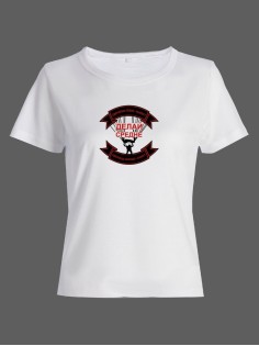 Женская футболка со смешной надписью "Делай средне"/Смешная