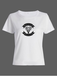 Женская футболка со смешной надписью "Делай средне"/Смешная