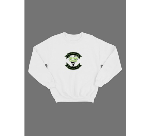 Мужской свитшот со смешным принтом "Делай средне"/ Забавная толстовка без капюшона