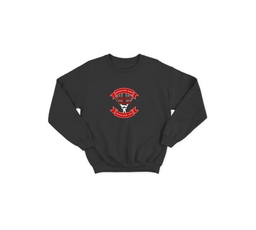 Мужской свитшот со смешным принтом "Делай средне"/ Забавная толстовка без капюшона