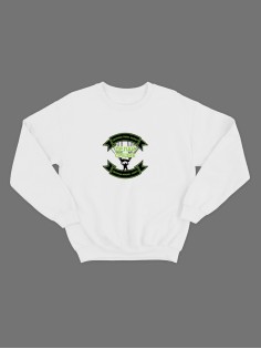 Женский свитшот с прикольным принтом "Делай средне"/Прикольный