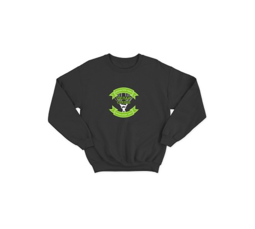 Женский свитшот с прикольным принтом "Делай средне"/Прикольный