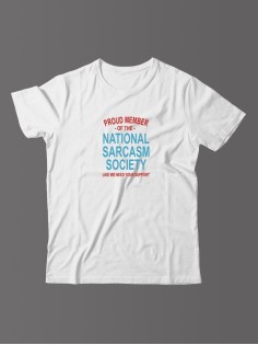 Футболка для мужчины с оригинальной надписью "Nation sarcasm society"/Прикольная
