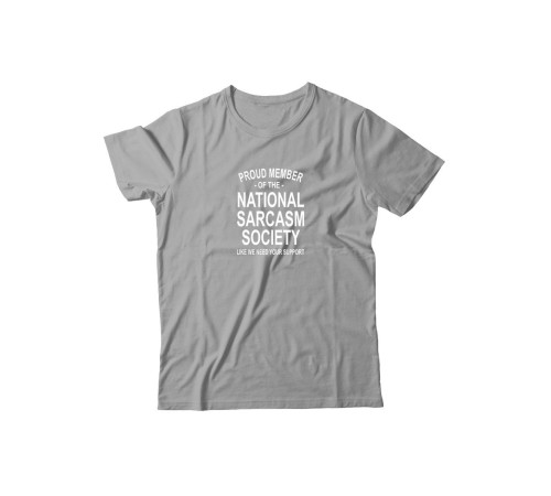 Футболка для мужчины с оригинальной надписью "Nation sarcasm society"/Прикольная