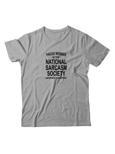 Футболка для мужчины с оригинальной надписью "Nation sarcasm society"/Прикольная