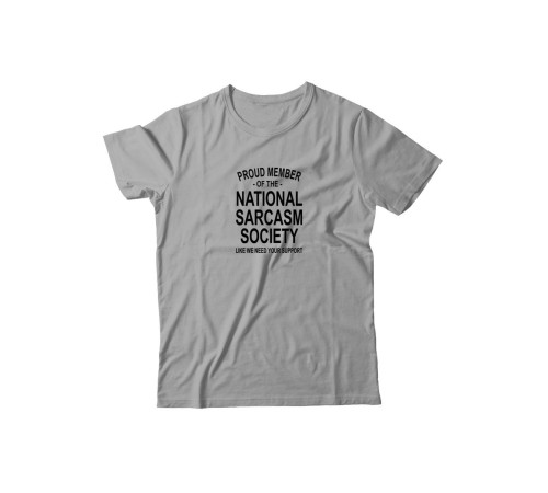 Футболка для мужчины с оригинальной надписью "Nation sarcasm society"/Прикольная