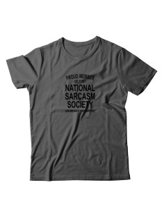 Футболка для мужчины с оригинальной надписью "Nation sarcasm society"/Прикольная
