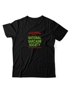 Футболка для мужчины с оригинальной надписью "Nation sarcasm society"/Прикольная