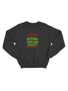 Женский свитшот с прикольным принтом "Nation sarcasm society"/Прикольный