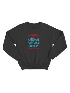 Женский свитшот с прикольным принтом "Nation sarcasm society"/Прикольный
