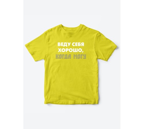 Прикольные футболки для мальчика и для девочки Веду себя хорошо | Клевые детские футболки с принтами