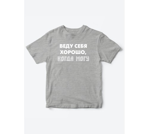 Прикольные футболки для мальчика и для девочки Веду себя хорошо | Клевые детские футболки с принтами