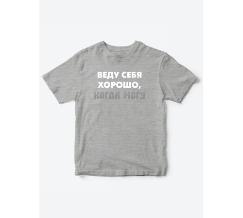 Прикольные футболки для мальчика и для девочки Веду себя хорошо | Клевые детские футболки с принтами
