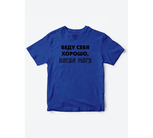 Прикольные футболки для мальчика и для девочки Веду себя хорошо | Клевые детские футболки с принтами