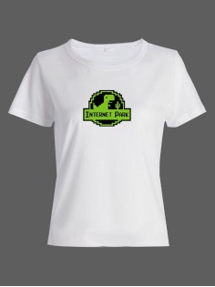 Женская футболка со смешной надписью "Internet park"/Смешная