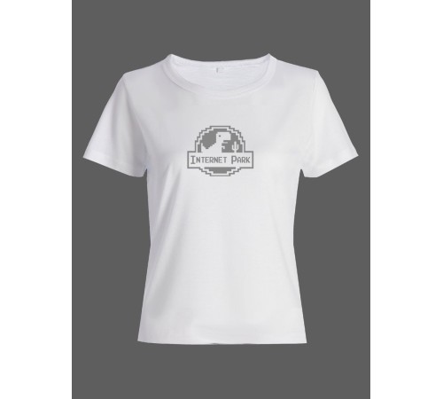 Женская футболка со смешной надписью "Internet park"/Смешная