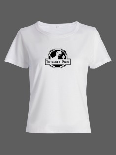 Женская футболка со смешной надписью "Internet park"/Смешная