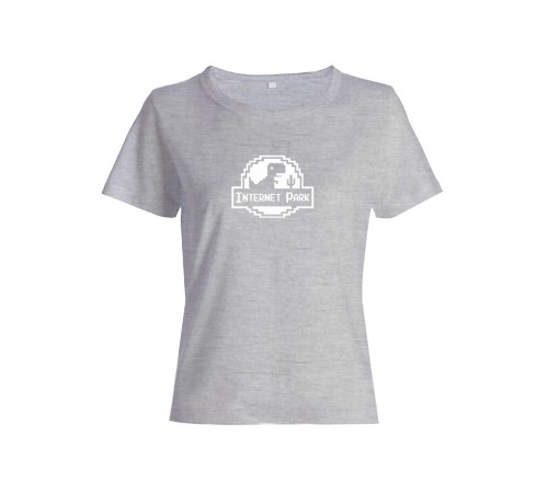Женская футболка со смешной надписью "Internet park"/Смешная