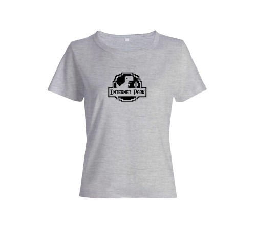 Женская футболка со смешной надписью "Internet park"/Смешная