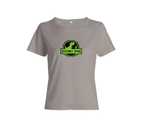 Женская футболка со смешной надписью "Internet park"/Смешная