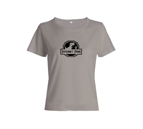 Женская футболка со смешной надписью "Internet park"/Смешная