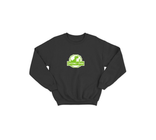 Мужской свитшот со смешным принтом "Internet park"/ Забавная толстовка без капюшона